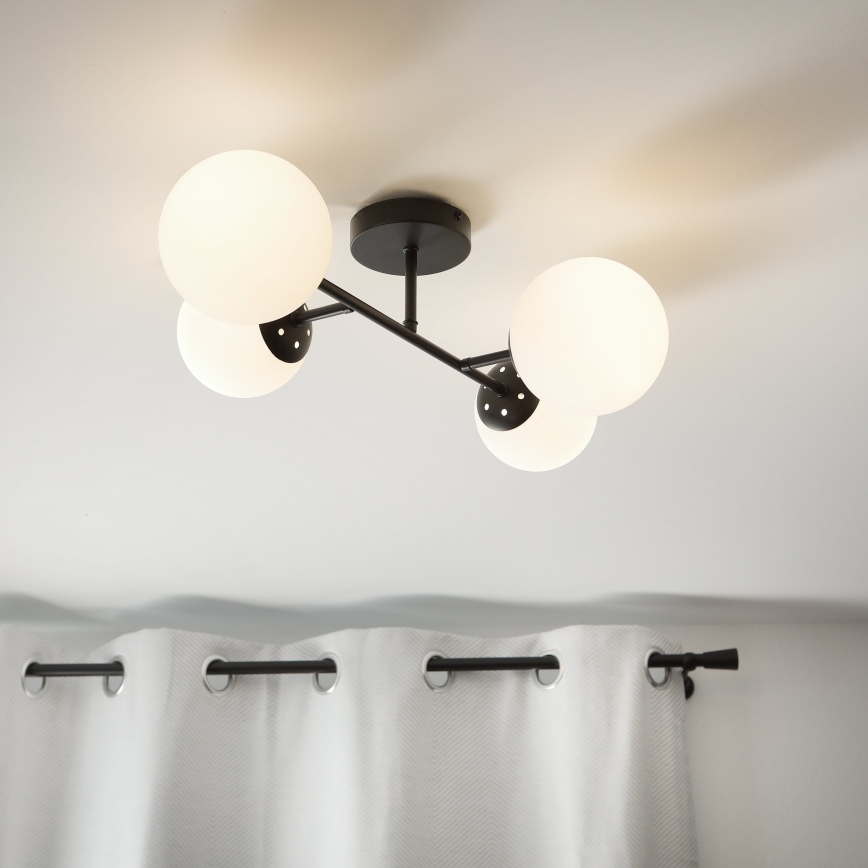 Brilagi - Aufgesetzter Kronleuchter MALONY 4xE14/20W/230V schwarz