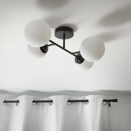 Brilagi - Aufgesetzter Kronleuchter MALONY 4xE14/20W/230V schwarz