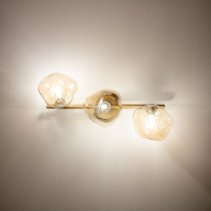 BRILAGI - Aufgesetzter Kronleuchter VULCANO 3xG9/8W/230V beige/rauchiges Beige