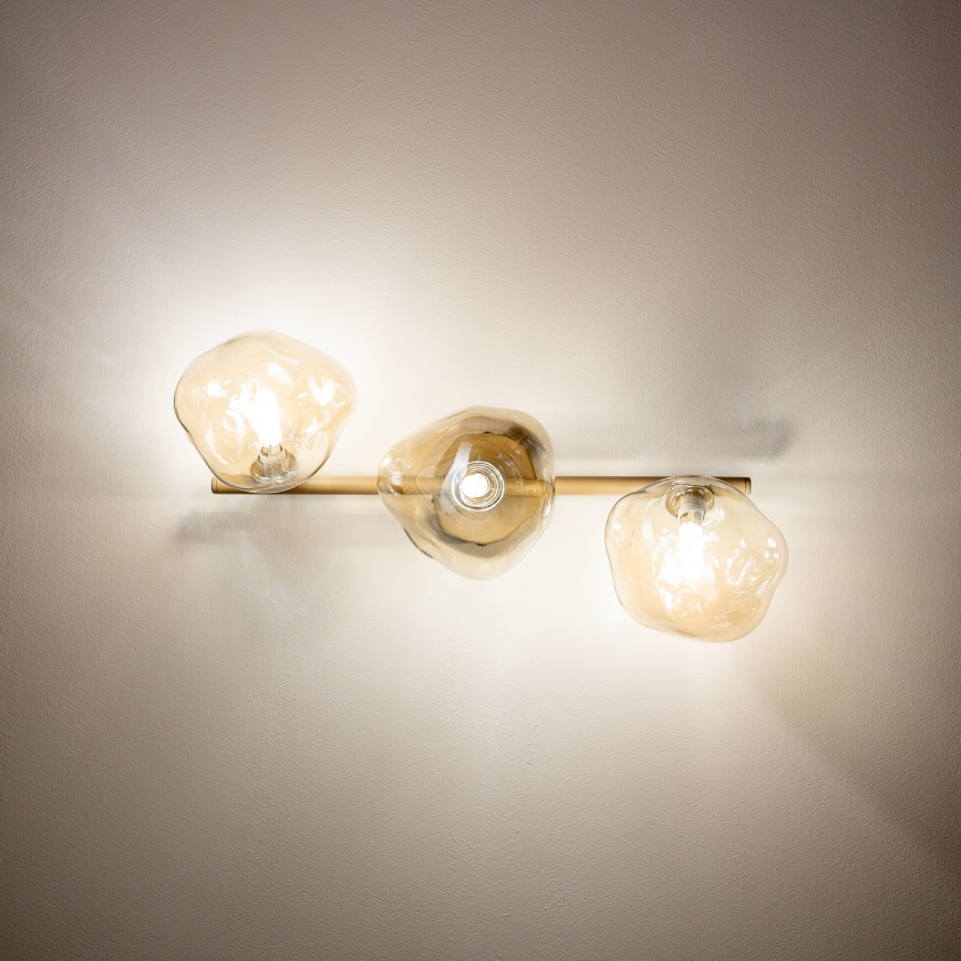 BRILAGI - Aufgesetzter Kronleuchter VULCANO 3xG9/8W/230V beige/rauchiges Beige
