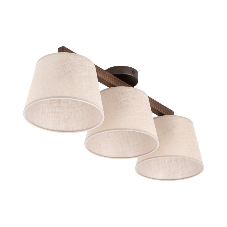 BRILAGI - Aufgesetzter LED-Kronleuchter LATTE 3xE27/15W/230V Kiefer/Beige