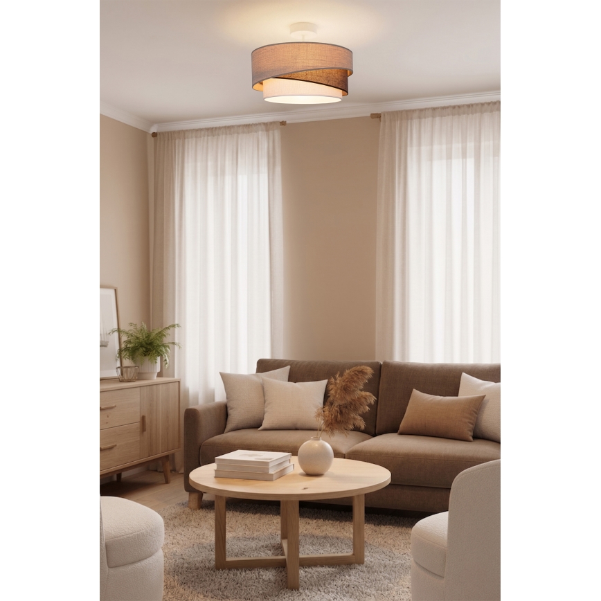 Brilagi - Aufputz-Deckenleuchte ARROW 1xE27/60W/230V Ø 45 cm beige/braun/weiß