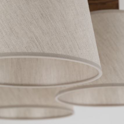 Brilagi - Aufputz-Deckenleuchte LATTE 5xE27/15W/230V Kiefer/Creme