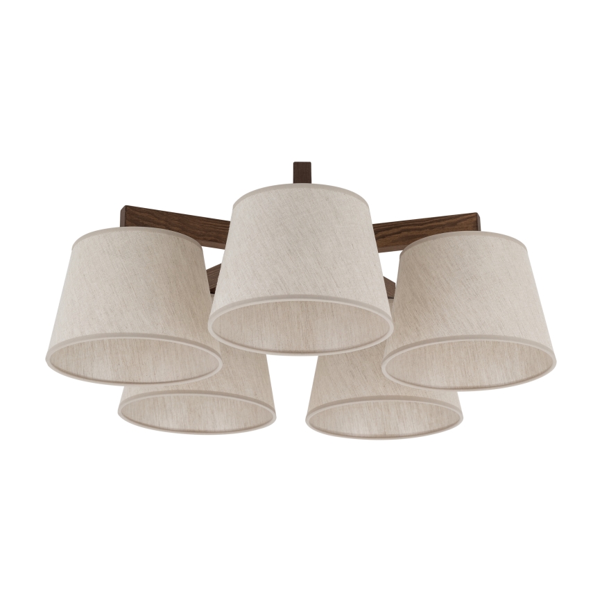 Brilagi - Aufputz-Deckenleuchte LATTE 5xE27/60W/230V Kiefer/Creme