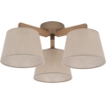 Brilagi - Aufputz-Deckenleuchte LATTE SABIA 3xE27/60W/230V Kiefer/Beige