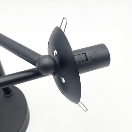 Brilagi - Aufputz-Deckenleuchte MALIVA 3xE14/15W/230V schwarz/rauchglas