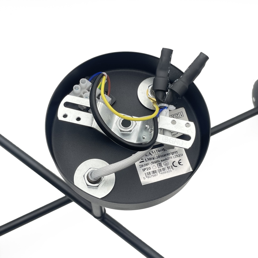 Brilagi - Aufputz-Deckenleuchte MALIVA 4xE14/15W/230V schwarz/weiß