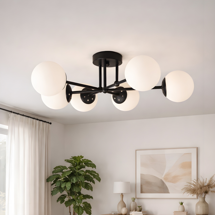 Brilagi - Aufputz-Deckenleuchte MALIVA 6xE14/15W/230V schwarz/weiß