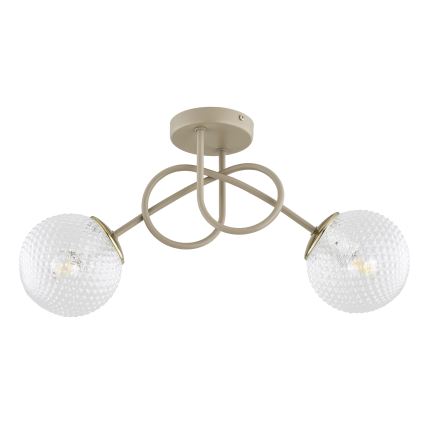 Brilagi - Aufputz-Deckenleuchte STELLA 2xE27/60W/230V Beige/Gold