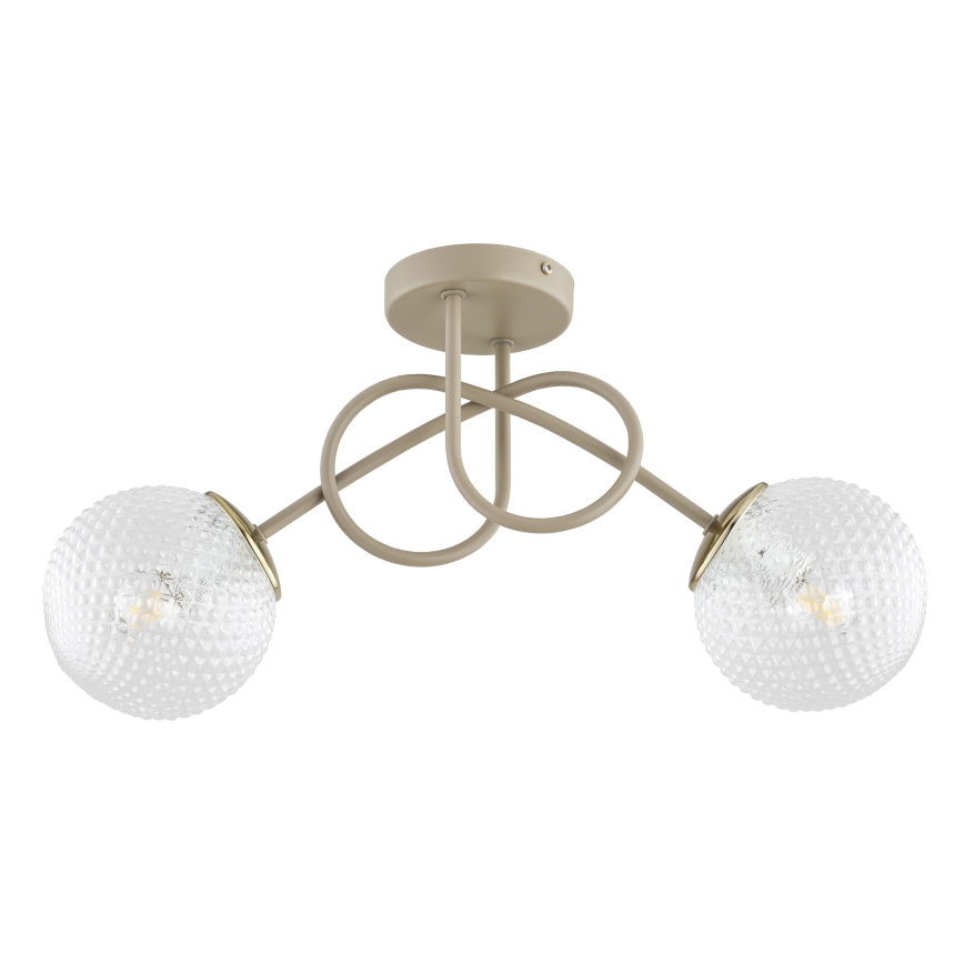 Brilagi - Aufputz-Deckenleuchte STELLA 2xE27/60W/230V Beige/Gold