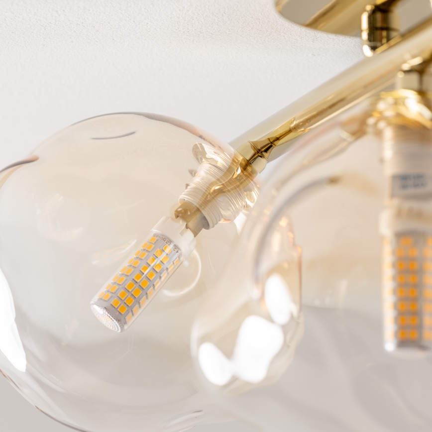 BRILAGI - Aufputz-Deckenleuchte VULCANO 3xG9/8W/230V gold/rauchbeige
