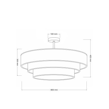 Brilagi - Aufputzleuchte LUNETA 3xE27/60W/230V pr. 80 cm braun/beige/creme