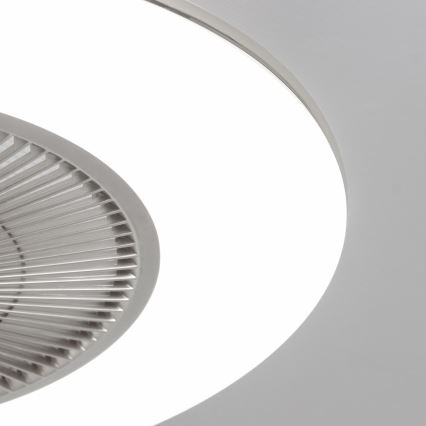 Brilagi - LED-Dimmleuchte mit Ventilator AURA LED/38W/230V 3000-6000K Silber + Fernbedienung