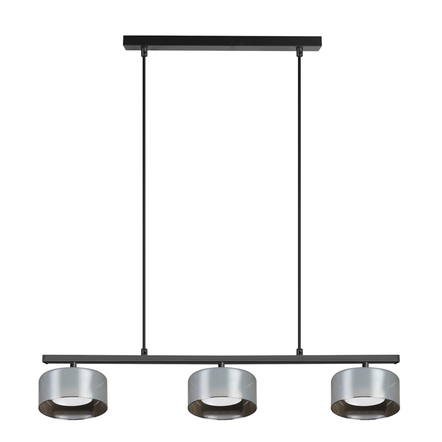 Brilagi - AURA LUX Hängeleuchte an Stahlseil 3xGX53/30W/230V schwarz/rauchfarben