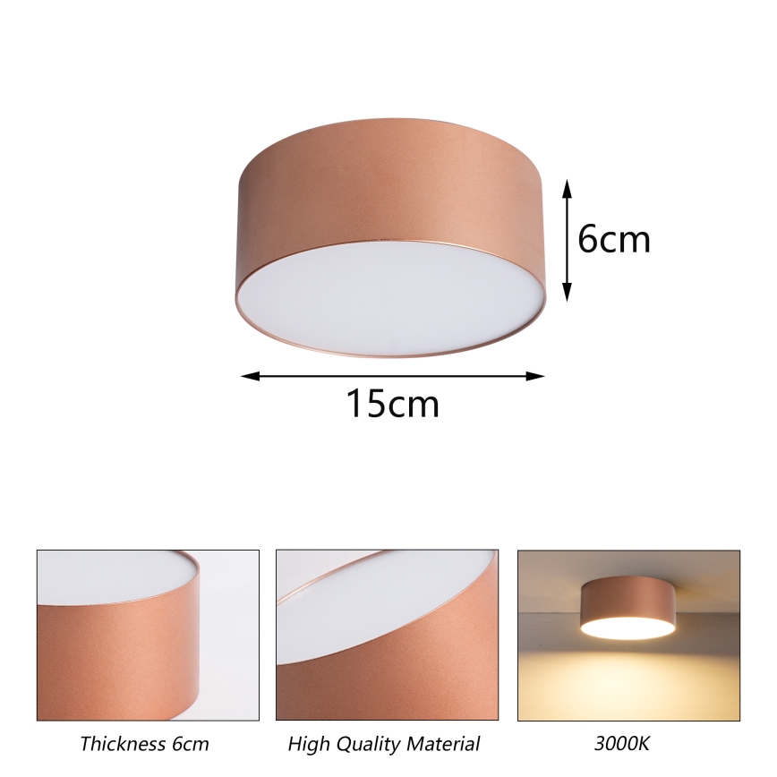 BRILAGI - Außen-Deckenleuchte FORIS LED/20W/230V Ø 15 cm bronzefarben IP44