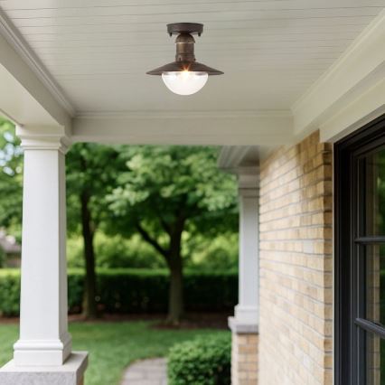 Brilagi - Außen-Deckenleuchte MOLDE 1xE27/60W IP44 Bronze/Patina