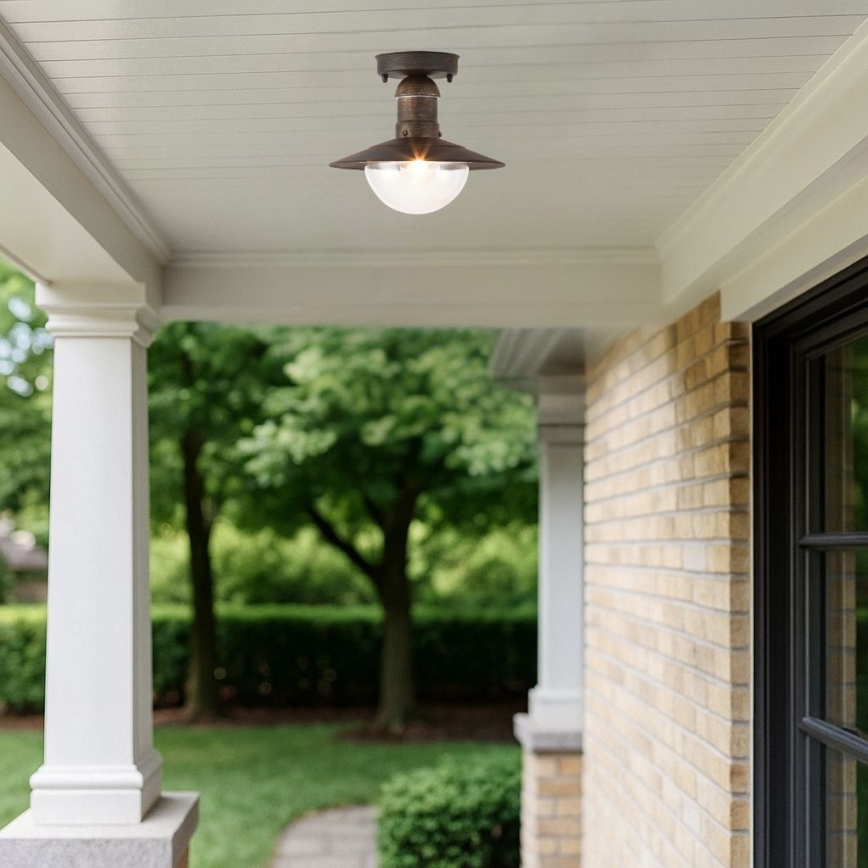 Brilagi - Außen-Deckenleuchte MOLDE 1xE27/60W IP44 Bronze/Patina