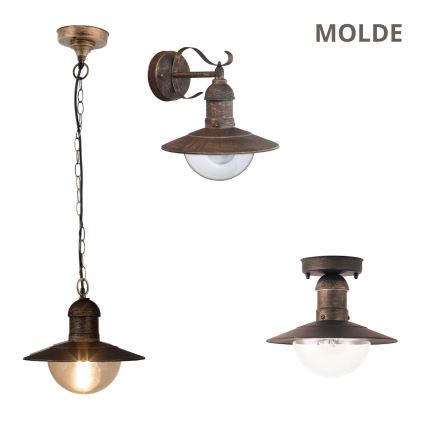 Brilagi - Außen-Deckenleuchte MOLDE 1xE27/60W IP44 Bronze/Patina