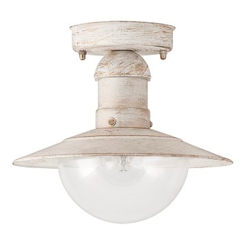 Brilagi - Außen-Deckenleuchte MOLDE 1xE27/60W IP44 weiß/Patina