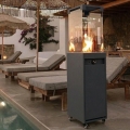 Brilagi - Außen-Gaskamin FLARO GAS 142x36 cm 8kW 1xAAA anthrazit + Schutzabdeckung