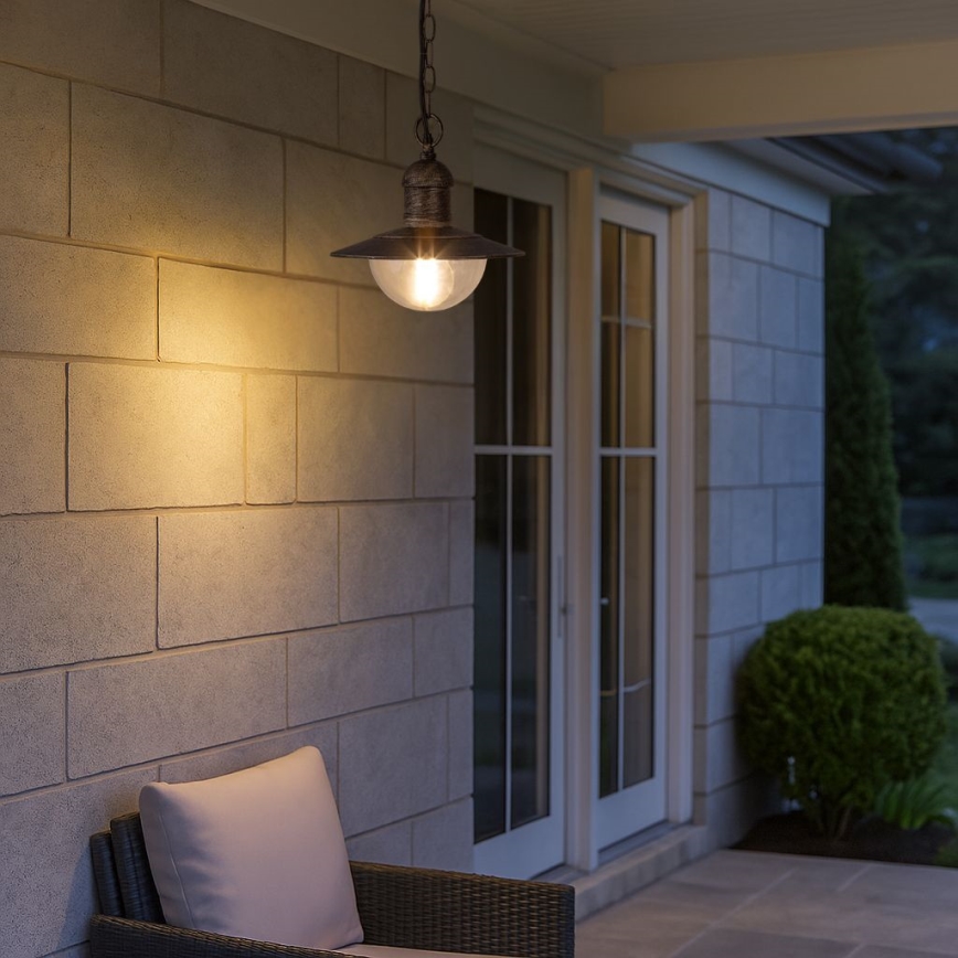 Brilagi - Außen-Hängeleuchte MOLDE 1xE27/60W IP44 Bronze/Patina