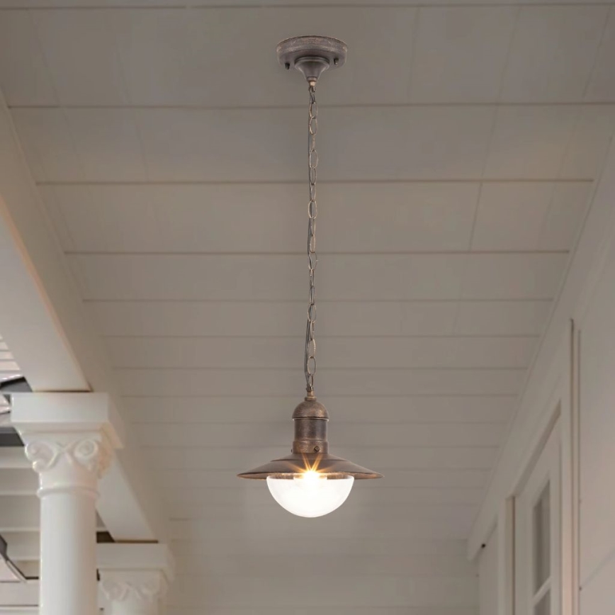 Brilagi - Außen-Hängeleuchte MOLDE 1xE27/60W IP44 Bronze/Patina