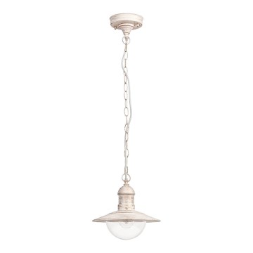 Brilagi - Außen-Pendelleuchte MOLDE 1xE27/60W IP44 weiß/Patina