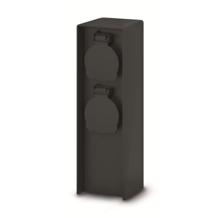 Brilagi - Außen-Steckdosensäule mit 2 Steckdosen, 230 V, IP44, SCHUKO