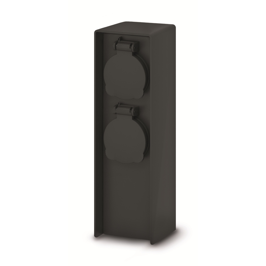 Brilagi - Außen-Steckdosensäule mit 2 Steckdosen, 230 V, IP44, SCHUKO