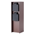 Brilagi - Außen-Steckdosensäule PILLAR 2-fach SCHUKO 230 V IP44 braun