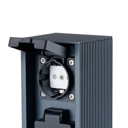 Brilagi - Außen-Steckdosensäule PILLAR 2Z SCHUKO 230V IP44 anthrazit