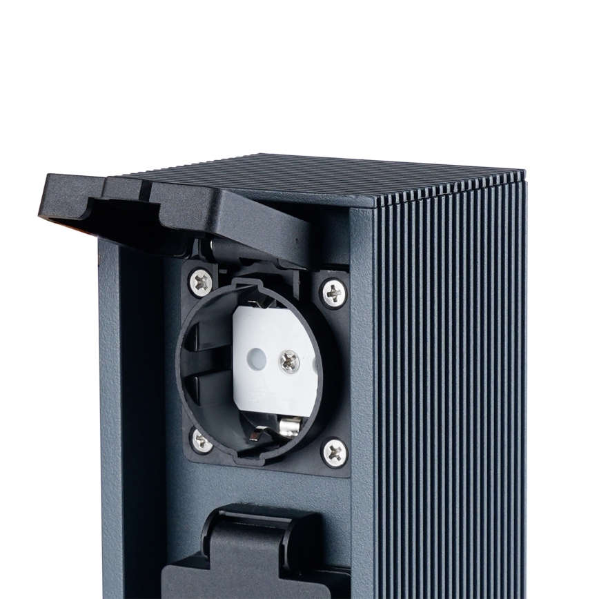 Brilagi - Außen-Steckdosensäule PILLAR 2Z SCHUKO 230V IP44 anthrazit