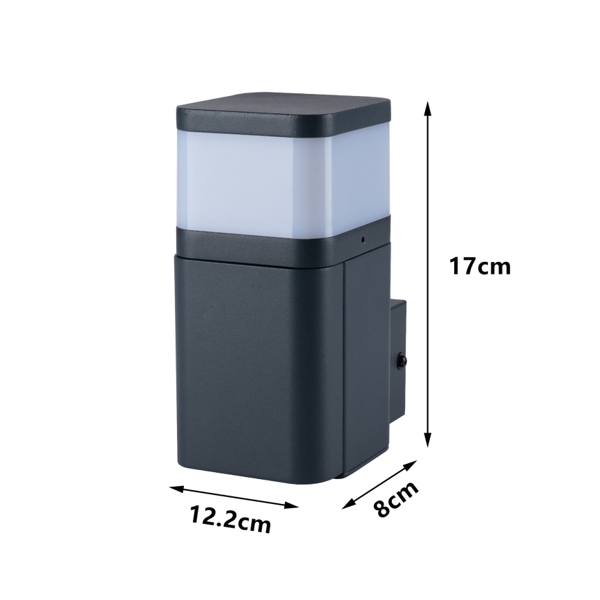 Brilagi - Außenwandleuchte mit SCHUKO-Steckdose PILLAR 1xG9/11W/230V IP44 anthrazit