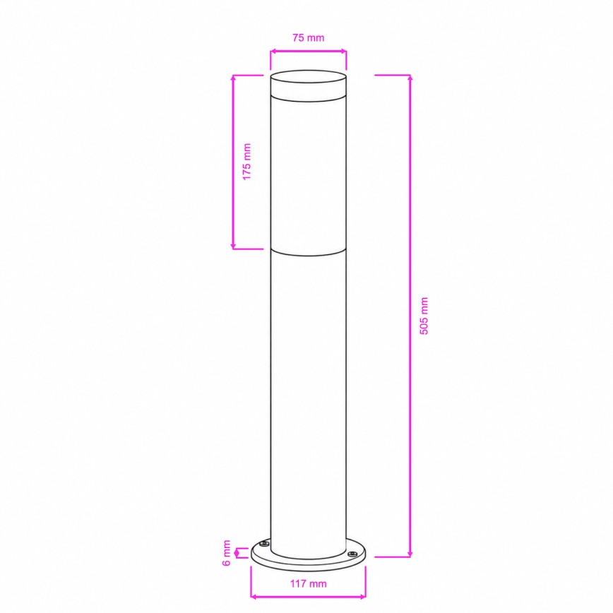BRILAGI - Außenleuchte ELIA 1xE27/20W/230V IP44 50 cm anthrazit