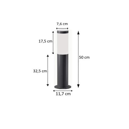 BRILAGI - Außenleuchte ELIA 1xE27/20W/230V IP44 50 cm anthrazit