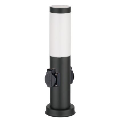Brilagi - Außenleuchte NOVA mit 2 SCHUKO-Steckdosen 1xE27/15W/230V 40 cm IP44 schwarz