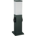 Brilagi - Außenleuchte mit 2 SCHUKO-Steckdosen 1xE27/15W/230V 40 cm IP44 anthrazit