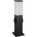 Brilagi - Außenleuchte mit 2 SCHUKO-Steckdosen 1xE27/15W/230V 40 cm IP44 schwarz