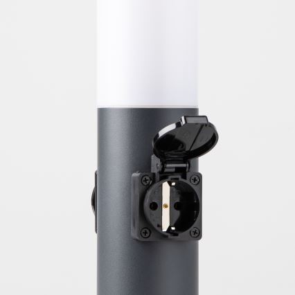 BRILAGI - Außenleuchte NOVA mit 2 SCHUKO-Steckdosen 1xE27/15W/230V 40 cm IP44 anthrazit