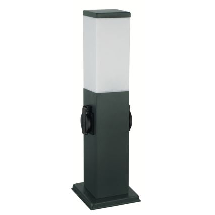 Brilagi - Außenleuchte mit 2 SCHUKO-Steckdosen NOVA 1xE27/15W/230V 40 cm IP44 Anthrazit