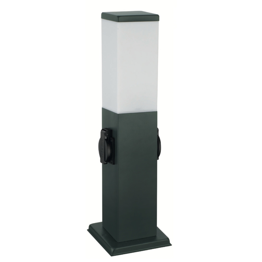 Brilagi - Außenleuchte mit 2 SCHUKO-Steckdosen NOVA 1xE27/15W/230V 40 cm IP44 Anthrazit
