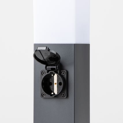 Brilagi - Außenleuchte mit 2 SCHUKO-Steckdosen NOVA 1xE27/15W/230V 40 cm IP44 Anthrazit
