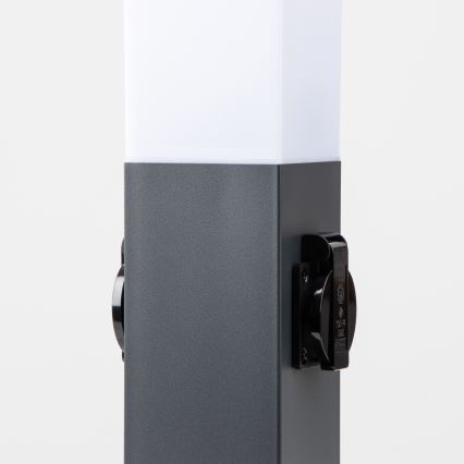 Brilagi - Außenleuchte mit 2 SCHUKO-Steckdosen NOVA 1xE27/15W/230V 40 cm IP44 Anthrazit