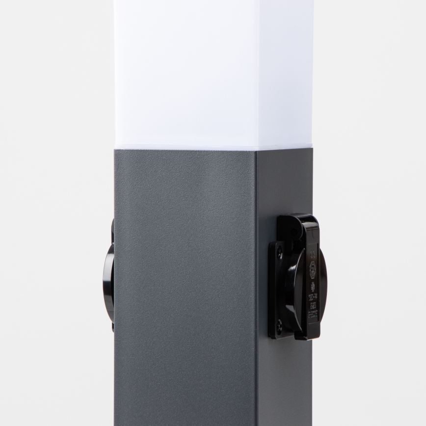 Brilagi - Außenleuchte mit 2 SCHUKO-Steckdosen NOVA 1xE27/15W/230V 40 cm IP44 Anthrazit