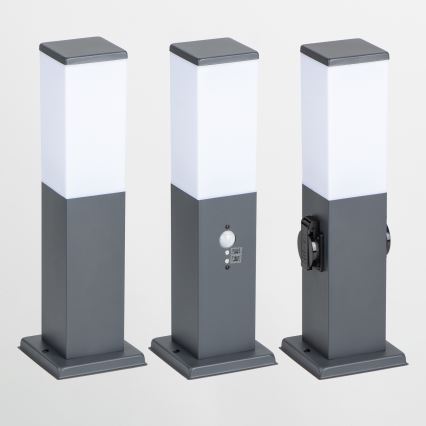 Brilagi - Außenleuchte mit 2 SCHUKO-Steckdosen NOVA 1xE27/15W/230V 40 cm IP44 Anthrazit
