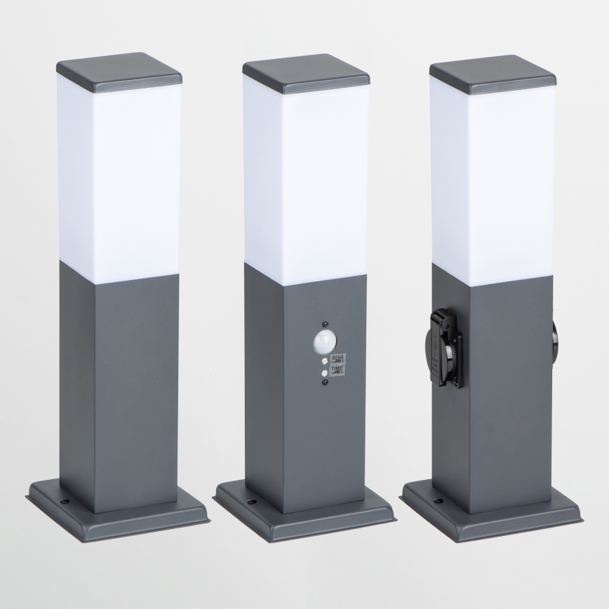 Brilagi - Außenleuchte mit 2 SCHUKO-Steckdosen NOVA 1xE27/15W/230V 40 cm IP44 Anthrazit