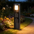 BRILAGI - Außenleuchte mit 2 SCHUKO-Steckdosen PILLAR 1xG9/11W/230V IP44 Anthrazit
