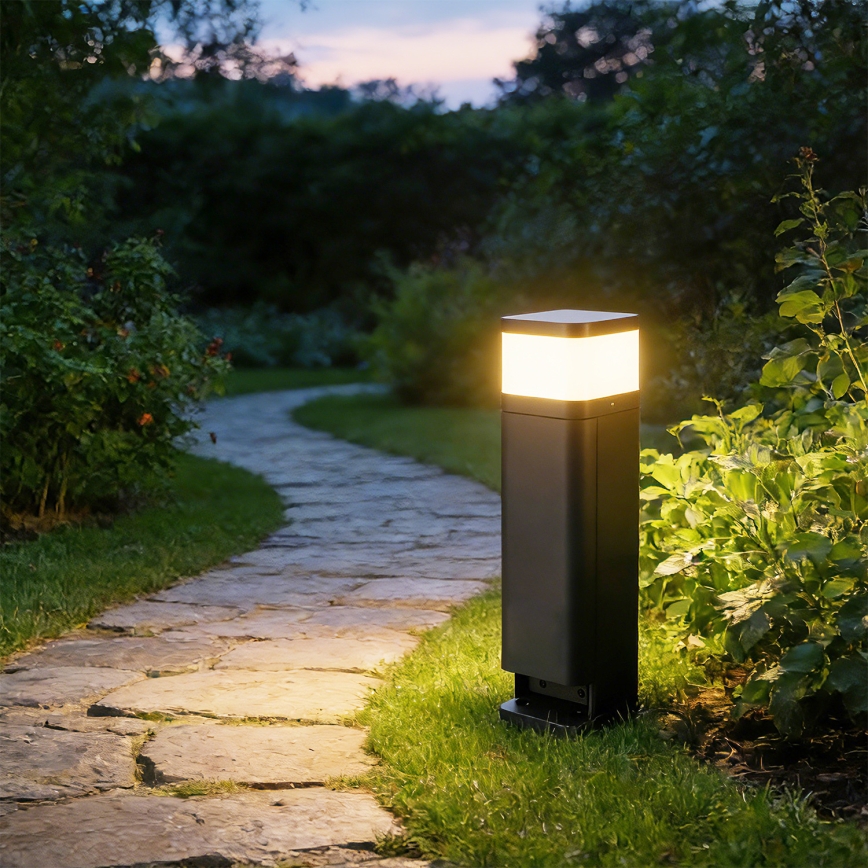 Brilagi - Außenleuchte mit 2 SCHUKO-Steckdosen PILLAR 1xG9/11W/230V IP44 anthrazit