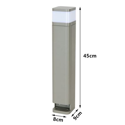 BRILAGI - Außenleuchte mit 2 SCHUKO-Steckdosen PILLAR 1xG9/11W/230V IP44 grau