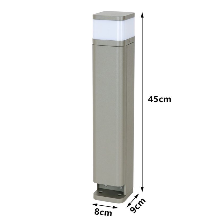 BRILAGI - Außenleuchte mit 2 SCHUKO-Steckdosen PILLAR 1xG9/11W/230V IP44 grau